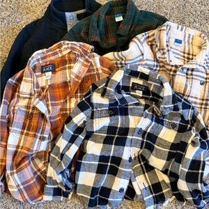 Plaid Flannel Button-Up Shirts - Multi Color Pack